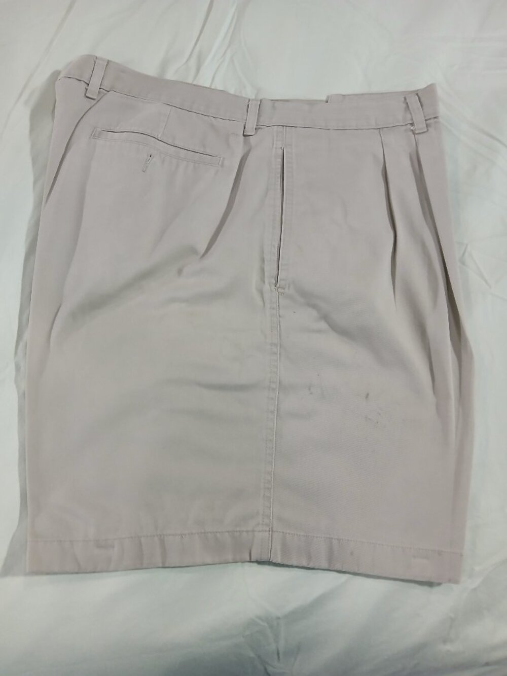 Cherokee Men's Khaki Pleated Golf Shorts Size 44 100% Cotton Classic Casual - Picture 3 of 10